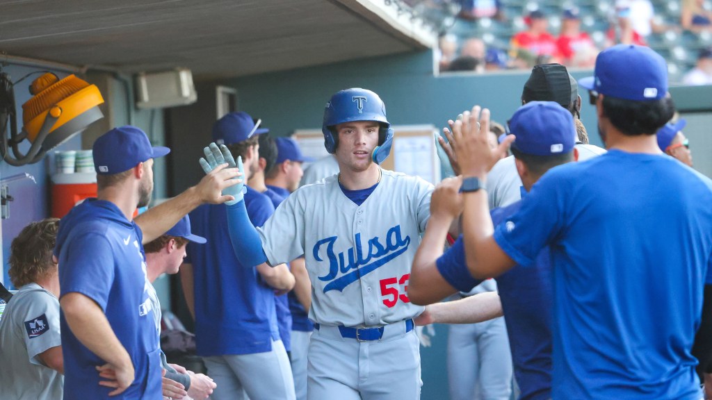 Mike Sirota's fifth-inning homer extended his on-base streak to 68 consecutive games.