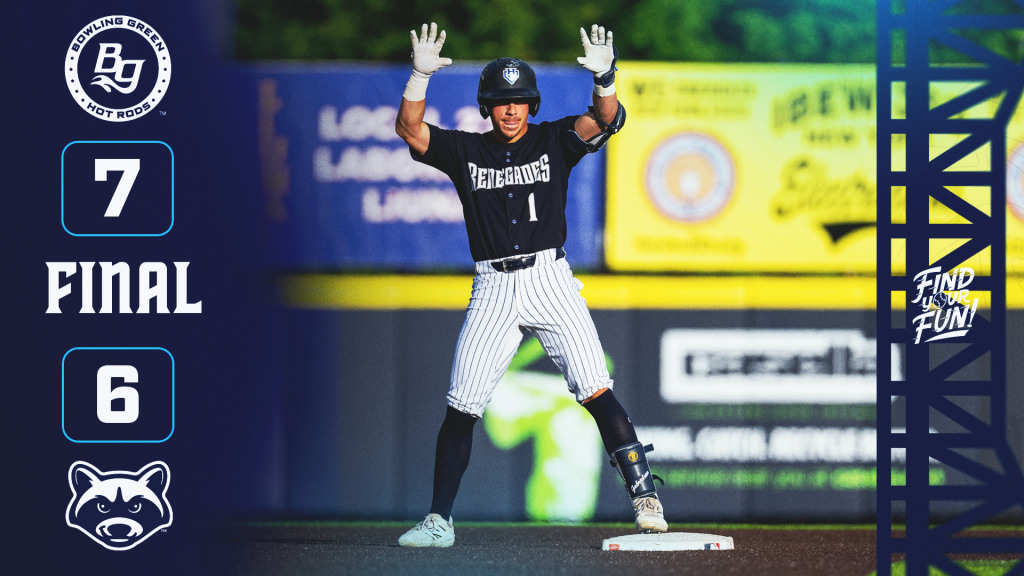 Cole Gabrielson brought home the Renegades' first run of the night with an RBI double in the bottom of the third.