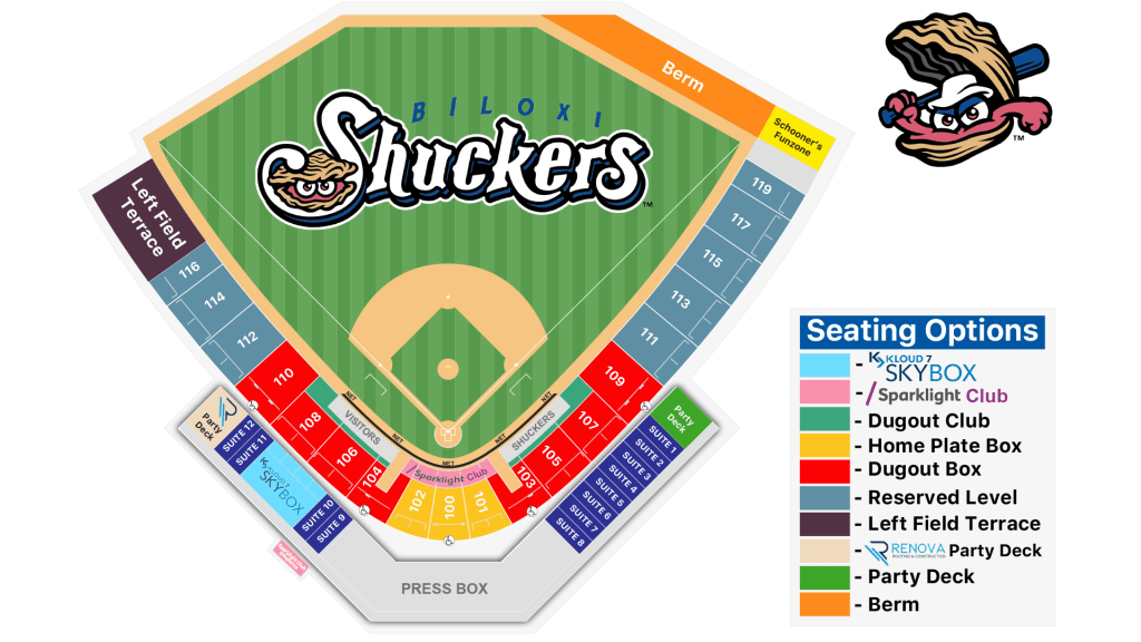 MGM Park Seating Chart Shuckers