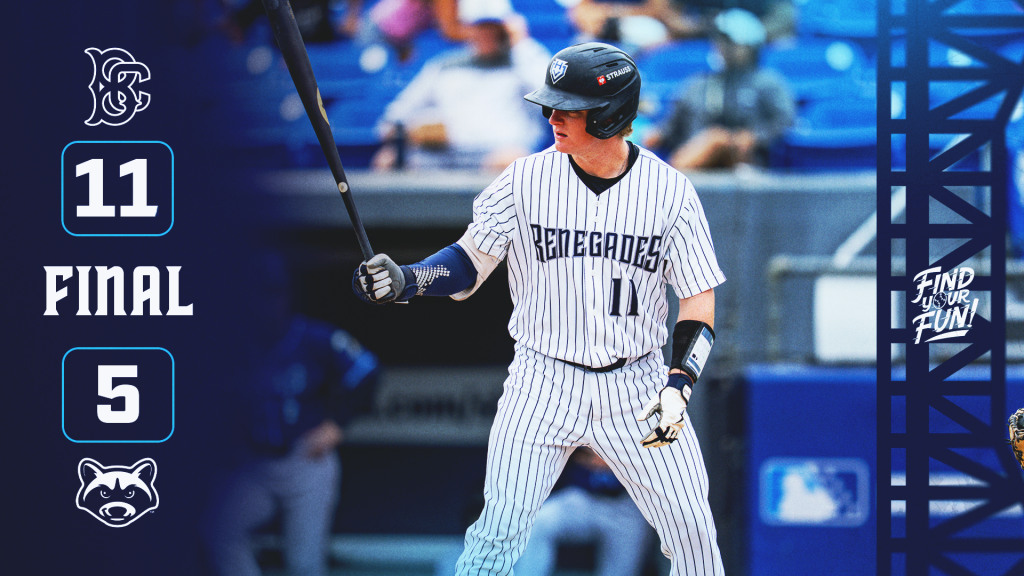 David McCann hit his sixth home run in just his 14th game played with the Renegades.