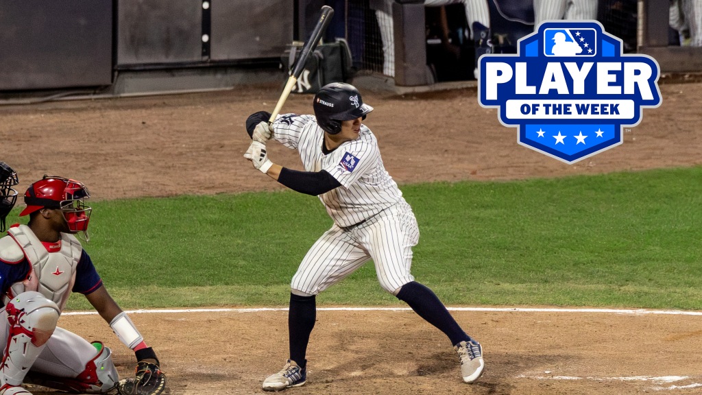 Anthony Volpe earns IL Player of the Week honors, hitting .524 in six contests.