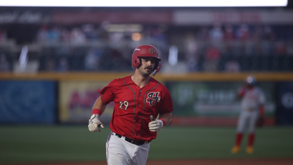 Caleb Farmer hit his first two Double-A homers in the win