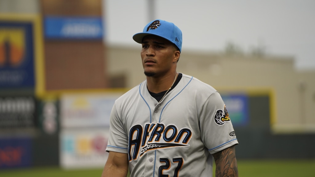 Alfonsin Rosario hit two homers and drove in three in Akron's loss on Friday in Erie.