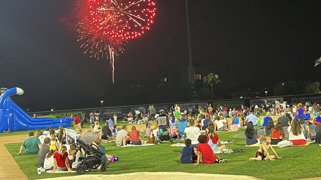 Fireworks will be viewed on July 3-4 at Blue Wahoos Stadium as part of twin days of family friendly events.