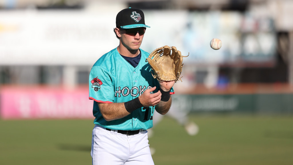 Holy, hitting .321 with a .403 on-base average in 14 games with CC, hit his first Double-A home run Wednesday.