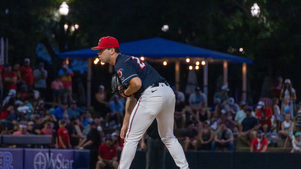 Josh White struck out four batters in 1.2 innings on Thursday vs. Durham. (Wyatt Lucovsky/Jacksonville Jumbo Shrimp)