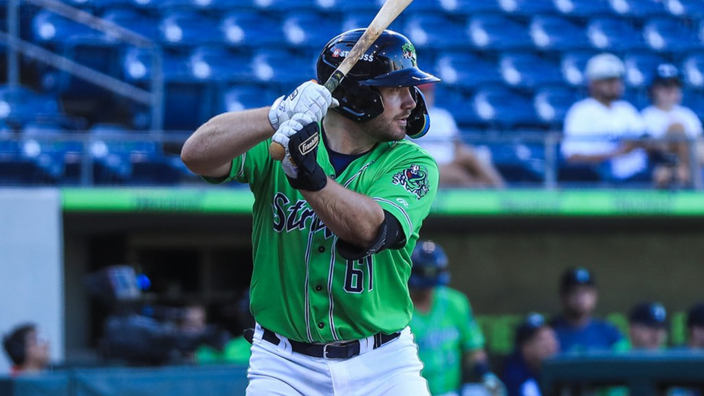Maverick Handley connected on his first Gwinnett homer on Friday, doing so in his old home ballpark of Harbor Park.