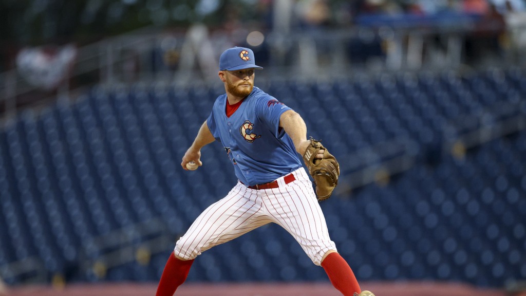 Phillies 8th-rounder Brian Walters fires in a strike during a win for the Threshers.