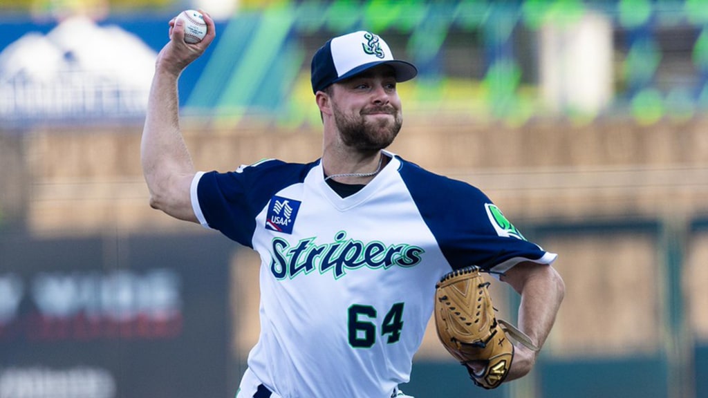 Brett Sears has a 0.92 ERA over four starts with Gwinnett this season.