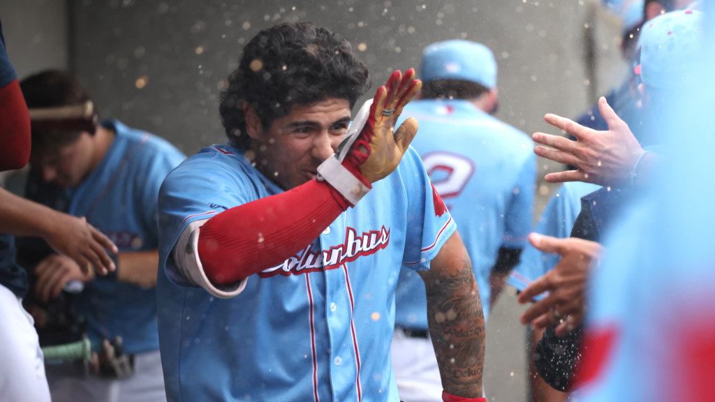 Ralphy Velazquez set off a dugout celebration with his three-run homer in the 1st inning Wednesday