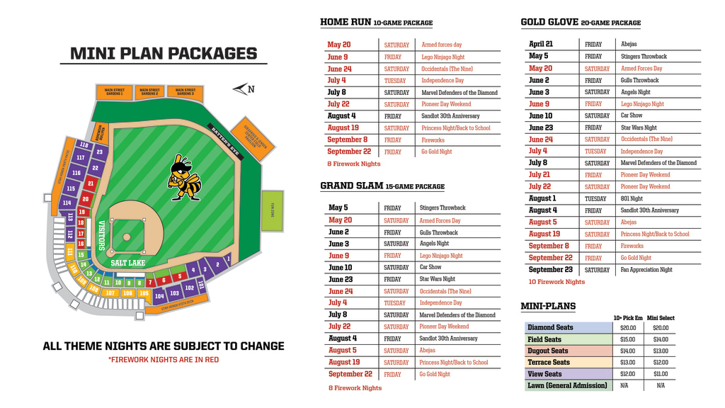 Salt Lake Bees Ticket Packages Bees