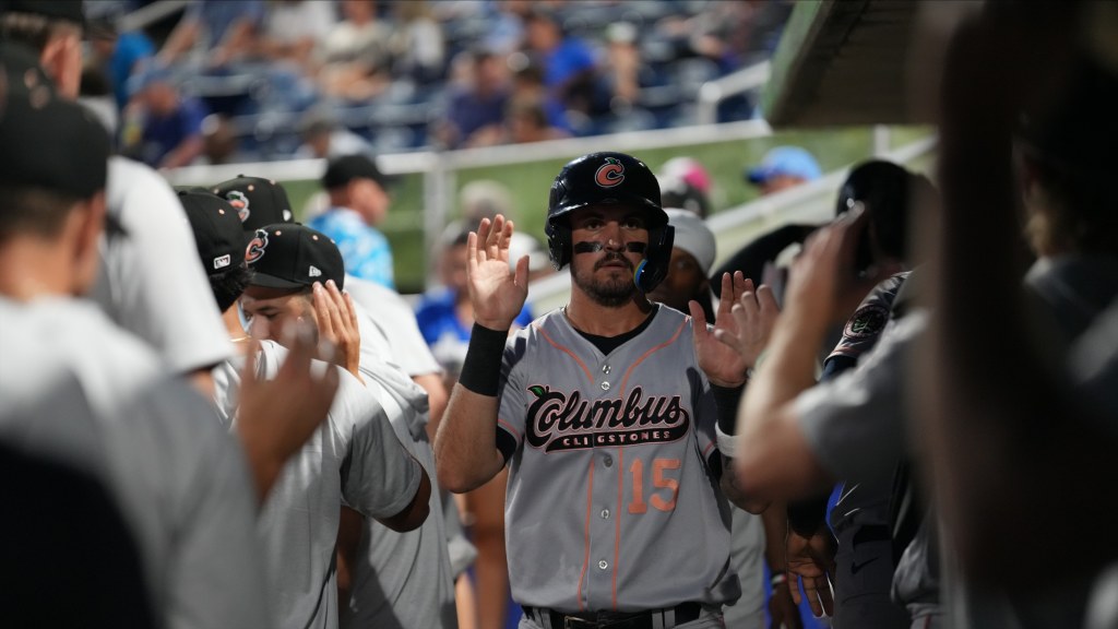 Jordan Groshans drove in a run in game one and doubled in a run in game two on Thursday.