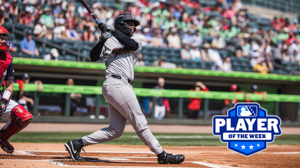 Yanquiel Fernández hit .379 in six games against Lehigh Valley, recording four homers and a dozen RBIs to earn Player of the Week honors.