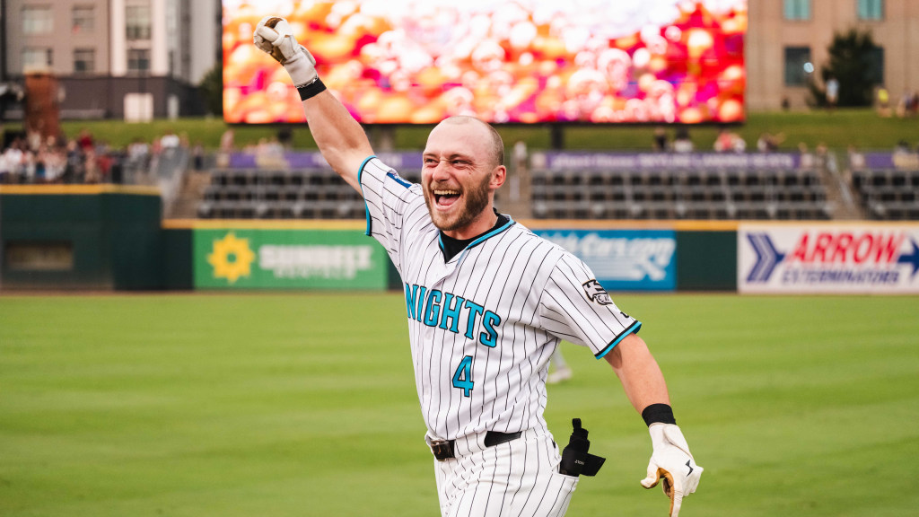 Dru Baker drove in the lone run in Charlotte's 1-0 win over Gwinnett on Thursday night.