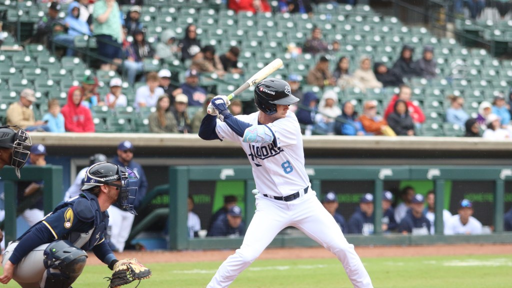 Tyler Whitaker reached base four times Sunday, including a two-out, two-run single, upping his May OPS to .914