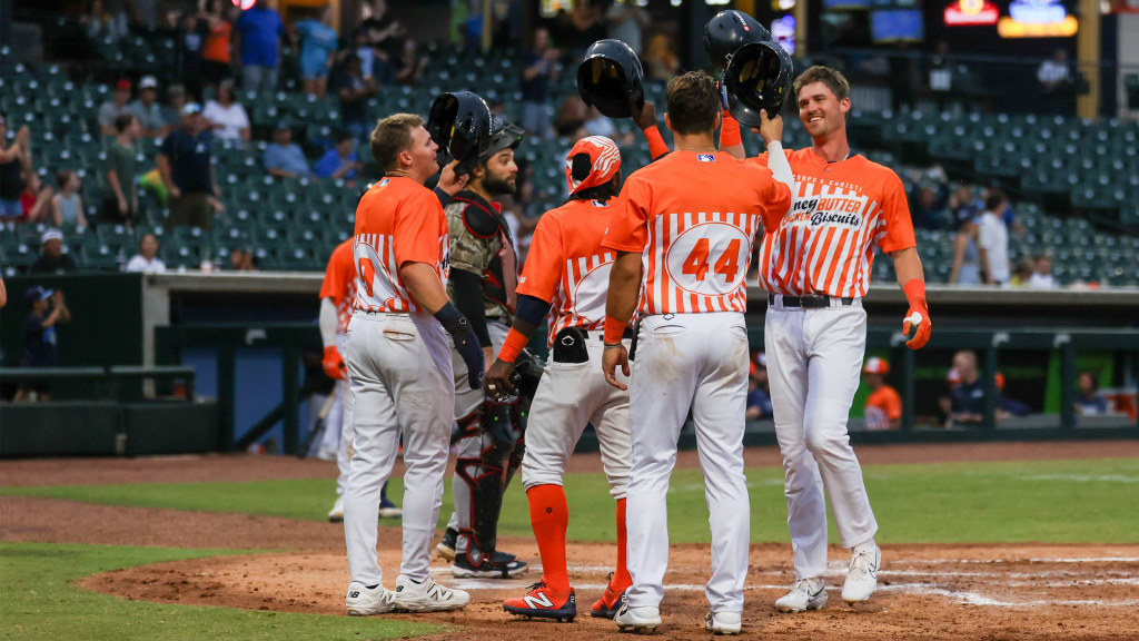 Drew Brutcher drove in a season-high six runs Wednesday, including first pro grand slam.