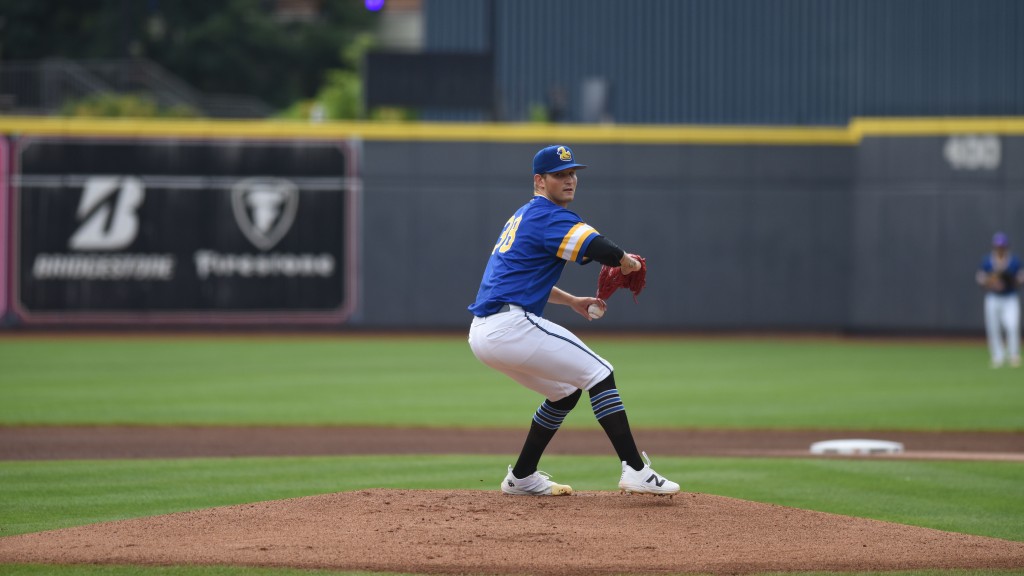 Caden Favors struck out seven in Akron's Sunday win.