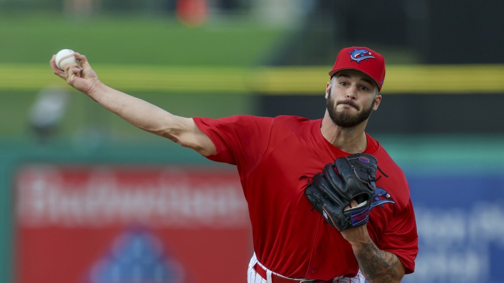 Phillies 17th-round pick Richie Cortese fires a scoreless inning during a relief outing for the Clearwater Threshers.