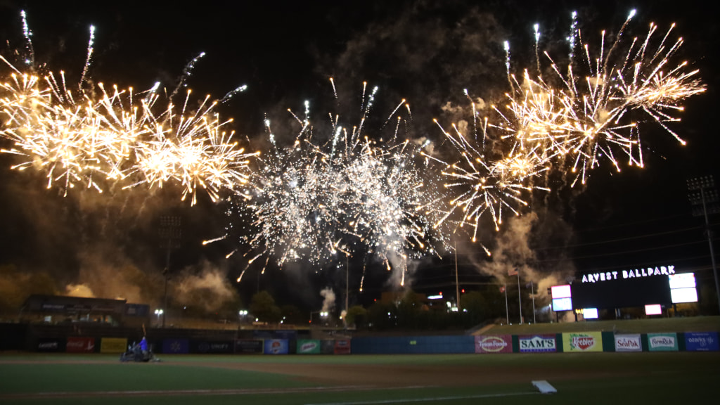 Back-to-back fireworks shows on Friday and Saturday night highlight the Naturals opening homestand of 2026.
