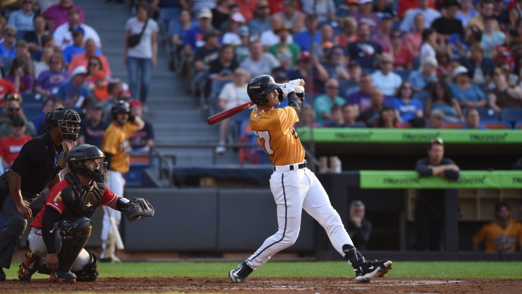 Dean Curley hit the first of Akron's four home runs Sunday.