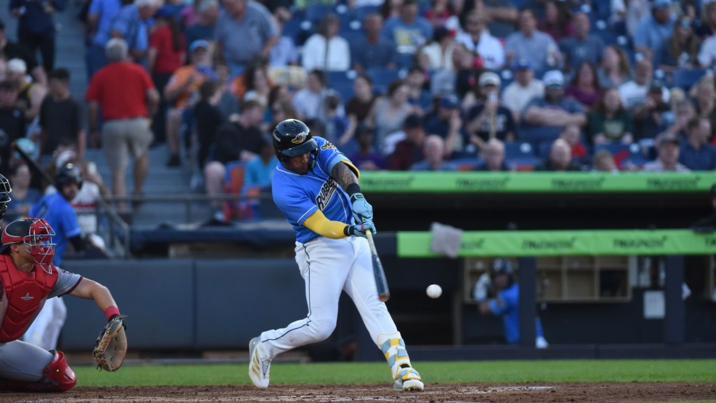 Alfonsin Rosario picked up two hits in Akron's 4-3 loss in 10 innings on Friday night.