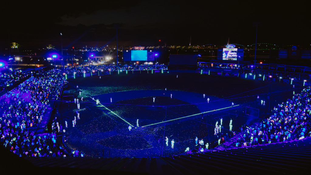 Cosmic Baseball first came to Louisville Slugger Field for a pair of sold-out games in 2026.