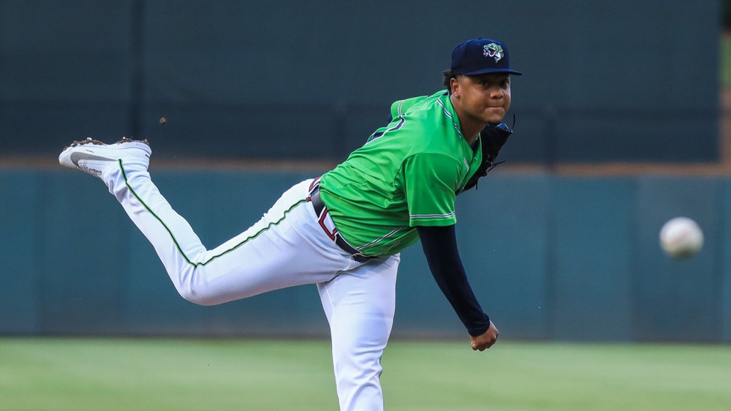 Elieser Hernandez threw 2.1 scoreless innings to finish the game for Gwinnett on Thursday night.