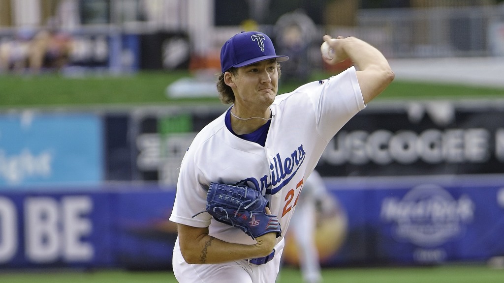 Adam Serwinowski allowed just two hits and one run in 5 1/3 innings of what was to be game one of a doubleheader on Thursday night. His performance helped lead the Drillers to a 6-1 win over Northwest Arkansas before rain postponed game two.