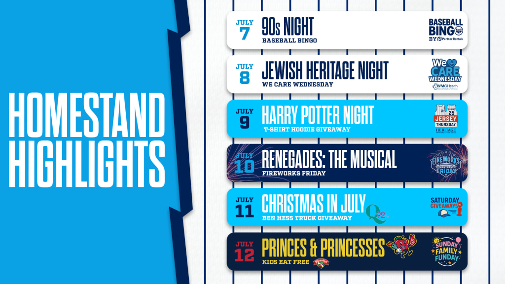 The Renegades continue their jam-packed two-week homestand this week!