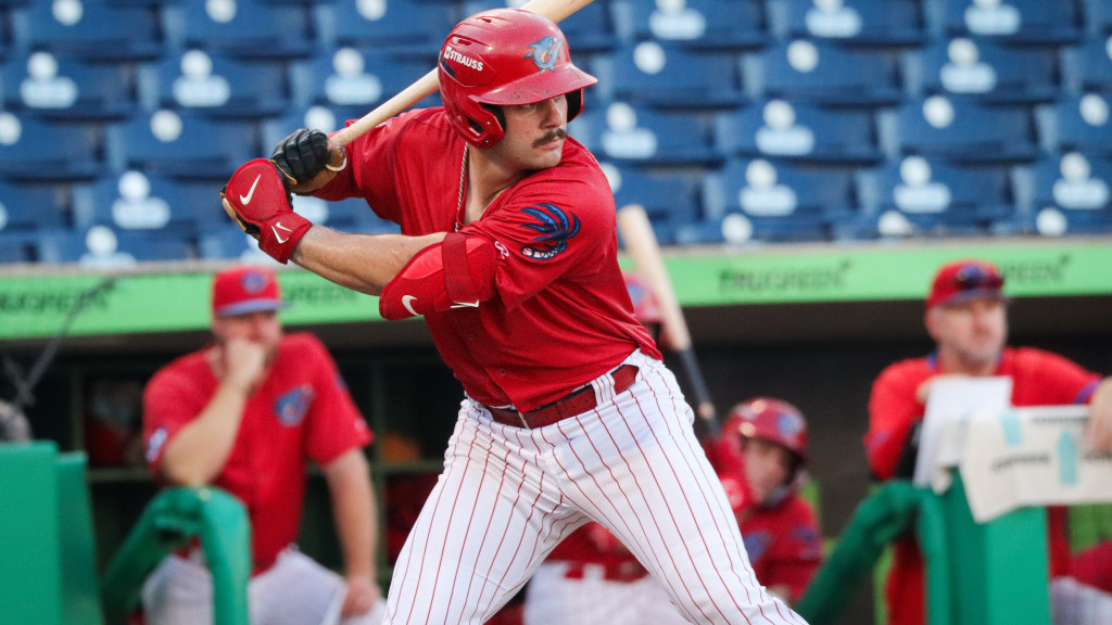 Phillies undrafted free agent Cade Climie gets ready to swing during a start for the Clearwater Threshers.