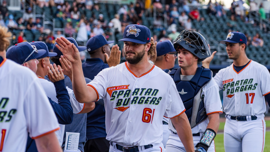 Joey Danielson and teammates celebrate a win.