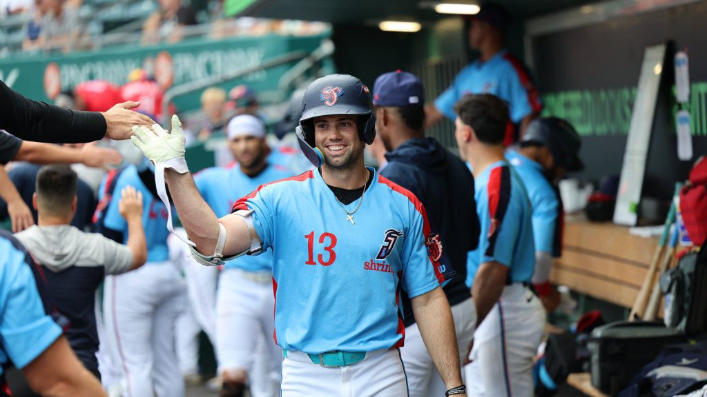 Graham Pauley went 4-for-5 with a homer and three RBIs in Wednesday's victory at Memphis. (Kaley Mantz/Jacksonville Jumbo Shrimp)