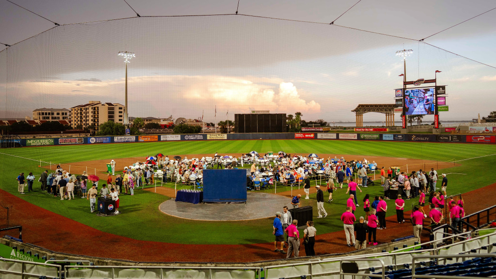 The weather created a season=fitting backdrop on Sept. 22 as the Blue Wahoos honored gameday staff, season ticket holders in 2026 Diamond Awards event at Blue Wahoos Stadium.