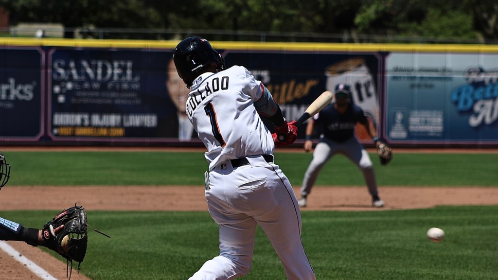 Maick Collado picked up four hits and four RBI in Akron's 17-3 win over Somerset on Tuesday.