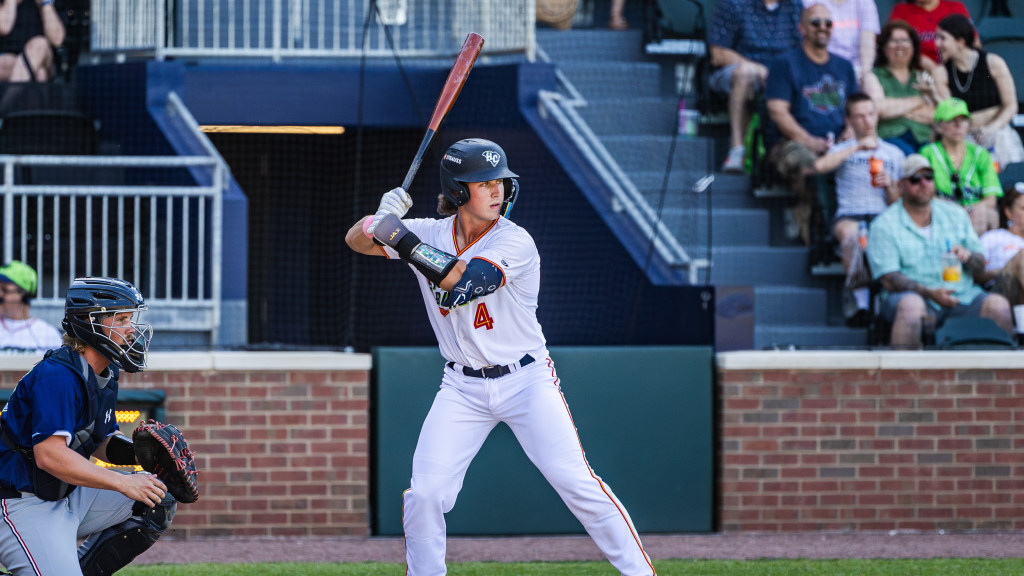 Ben Hartl stares out for a pitch.