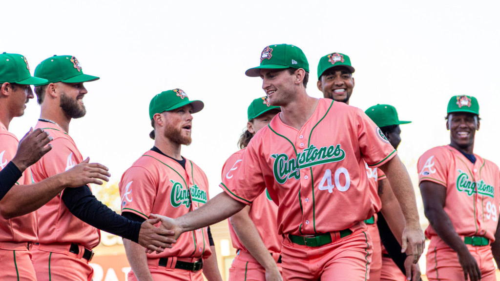Peach Uniforms of the Columbus Clingstones