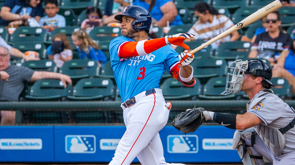 Astros shortstop Jeremy Peña played in his third game for CC Saturday night, blistering an automatic double with an exit speed of 105 MPH.