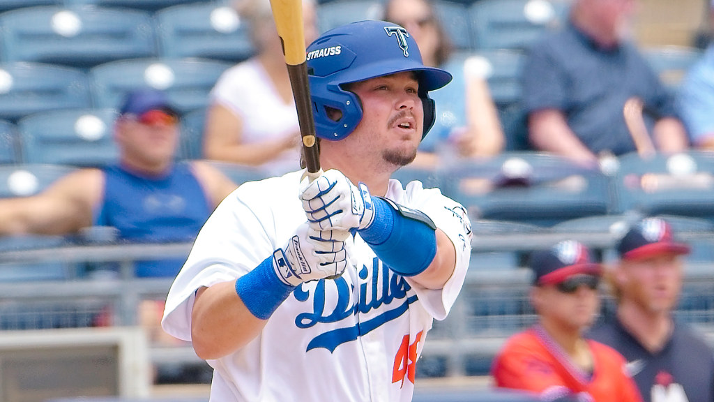 Hayden Gilliland's first Double-A home run was one of six that Tulsa hit in Sunday's win over Wichita.