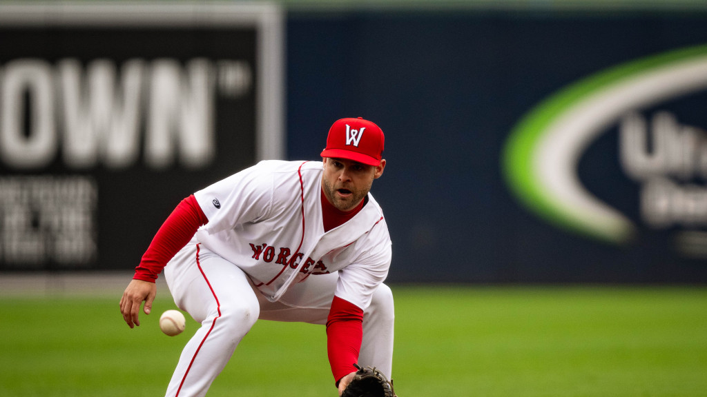 Vinny Capra leads the International League in OBP and ranks second in OPS