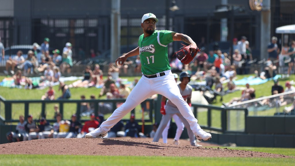 Nestor Lorant with the Dayton Dragons in 2026.