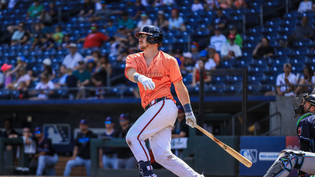 Sean Murphy had the first three hits of his rehab assignment with Gwinnett on Sunday.