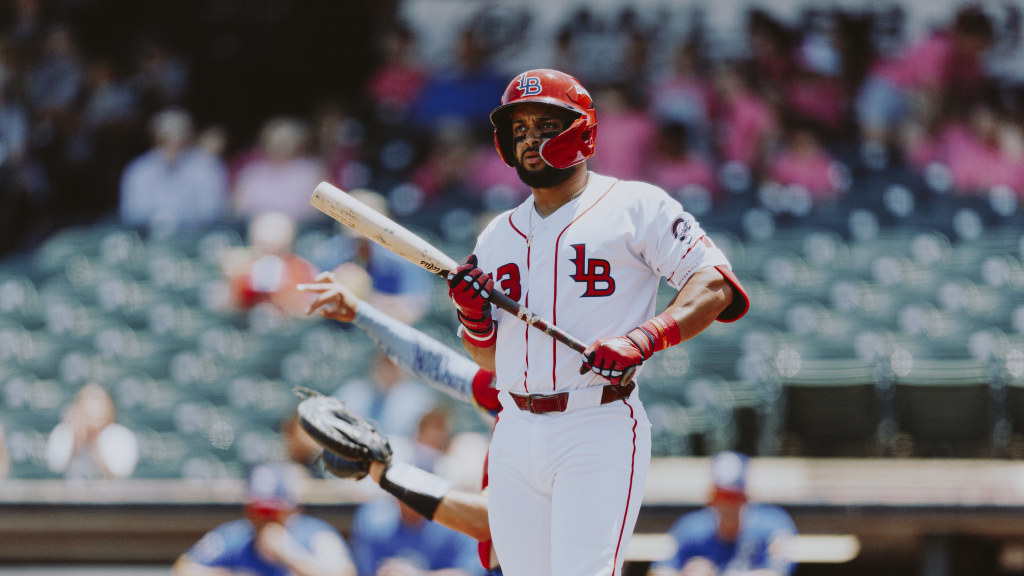 Francisco Urbaez readies for his at-bat against St. Paul.