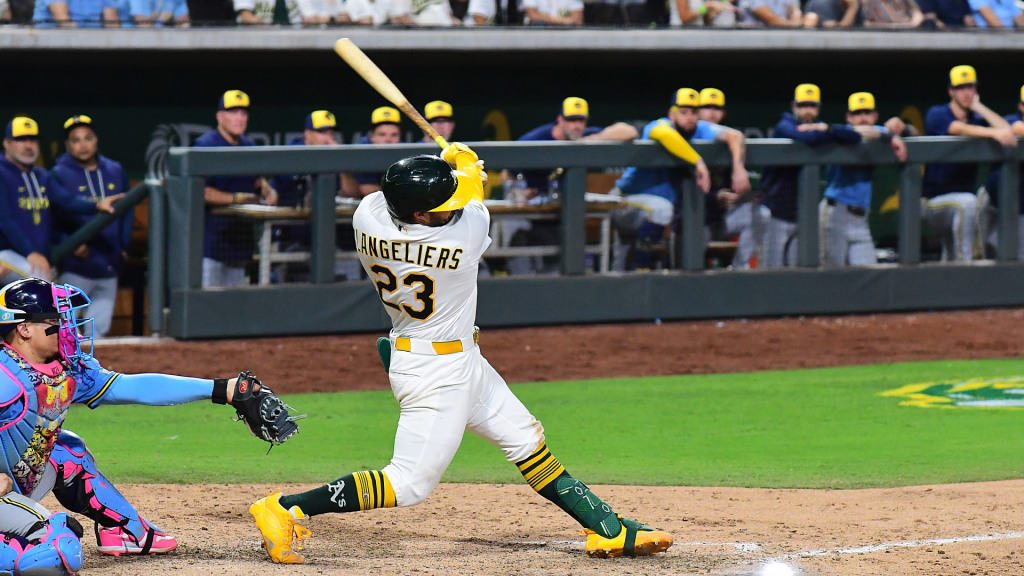 Shea Langeliers from earlier this season at Las Vegas Ballpark vs. Brewers.