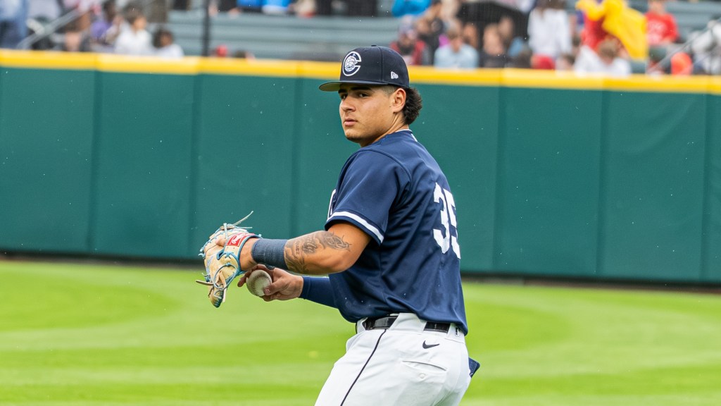 The Guardians have high hopes for the young slugger Ralphy Velazquez