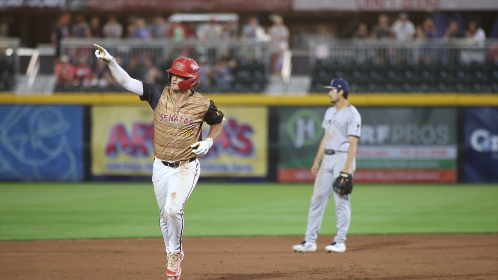 Cortland Lawson tied the game in the eighth with a homer, won it in the 10th with a walk