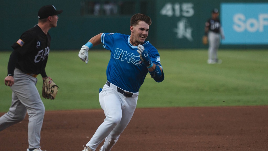 Oklahoma City Comets outfielder Zach Ehrhard hit a triple and drove in three runs on Wednesday.