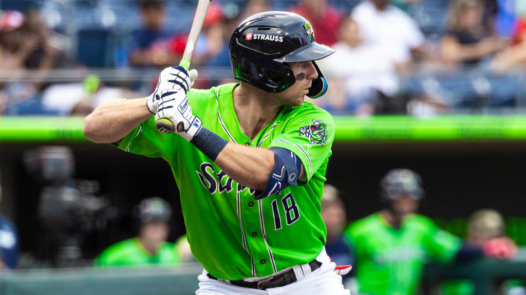 Brewer Hicklen drove in both of Gwinnett's runs on Saturday night with his team-leading 14th home run.