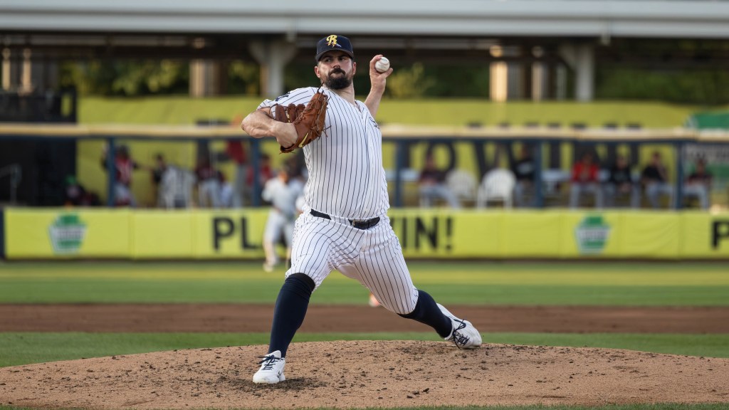 Carlos Rodón pitches in a Major League Rehab appearance with SWB.