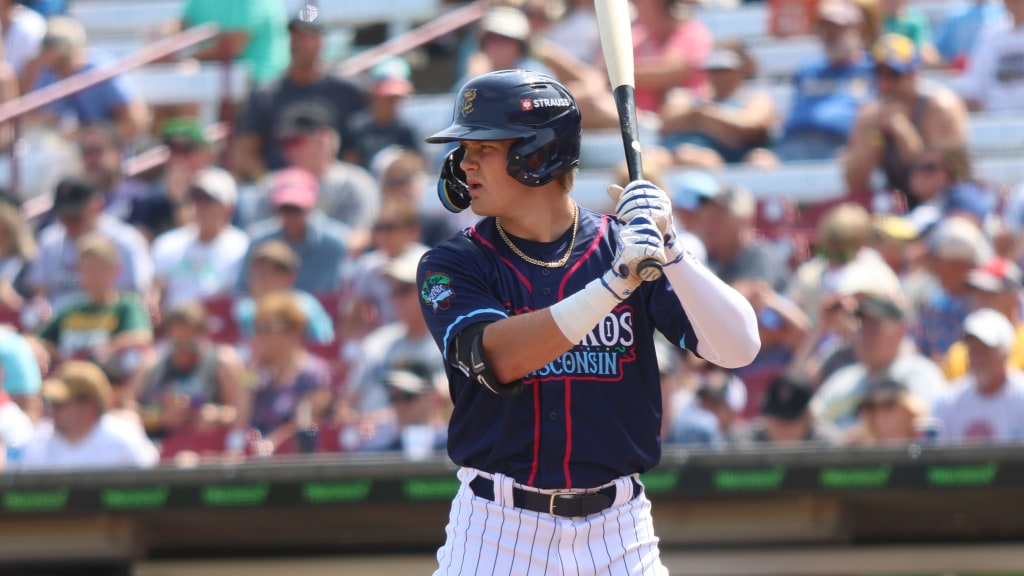 Sawyer Strosnider homered, doubled, stole a base, and drove in two runs for the Wisconsin Timber Rattlers on Wednesday afternoon.
