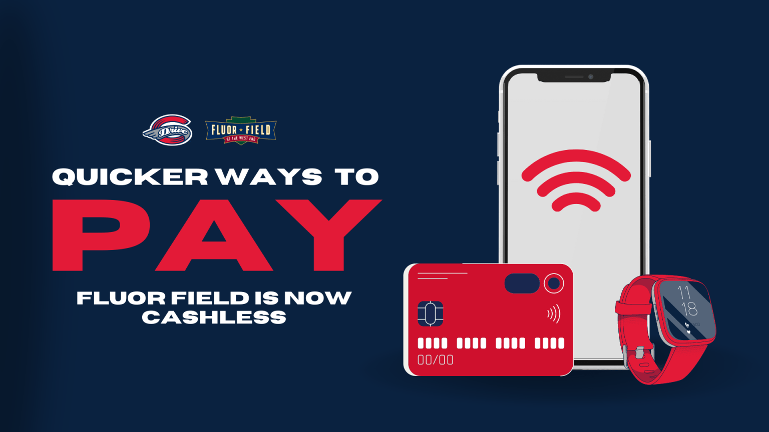 Fluor Field going cashless, adds variety of pay options Fluor Field going cashless, adds variety of pay options
